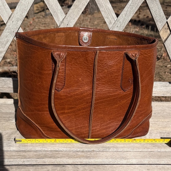 EUC Frye Leather Tote w/Removable Pouch - Picture 9 of 12